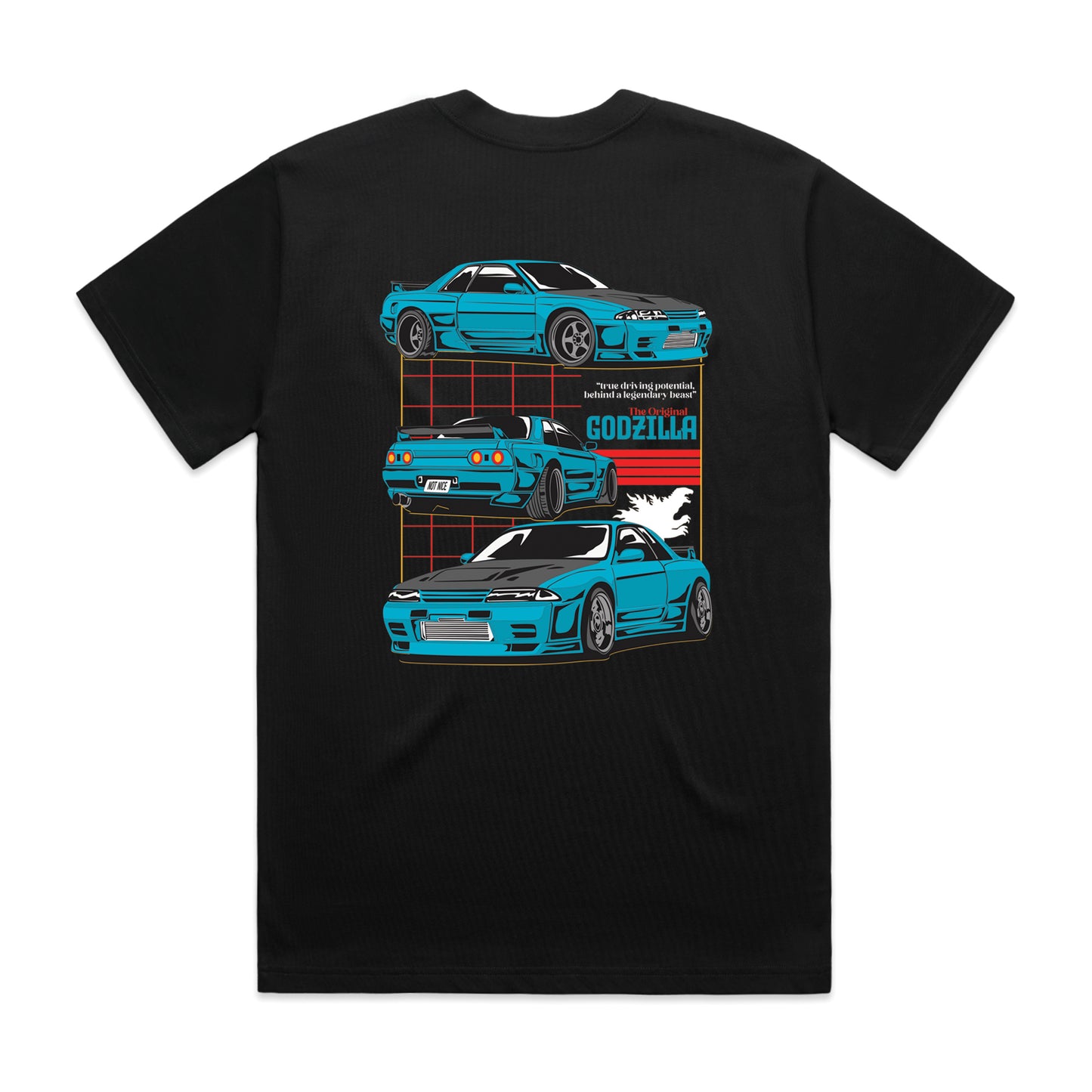 "GODZILLA R32" | T-shirt in Black
