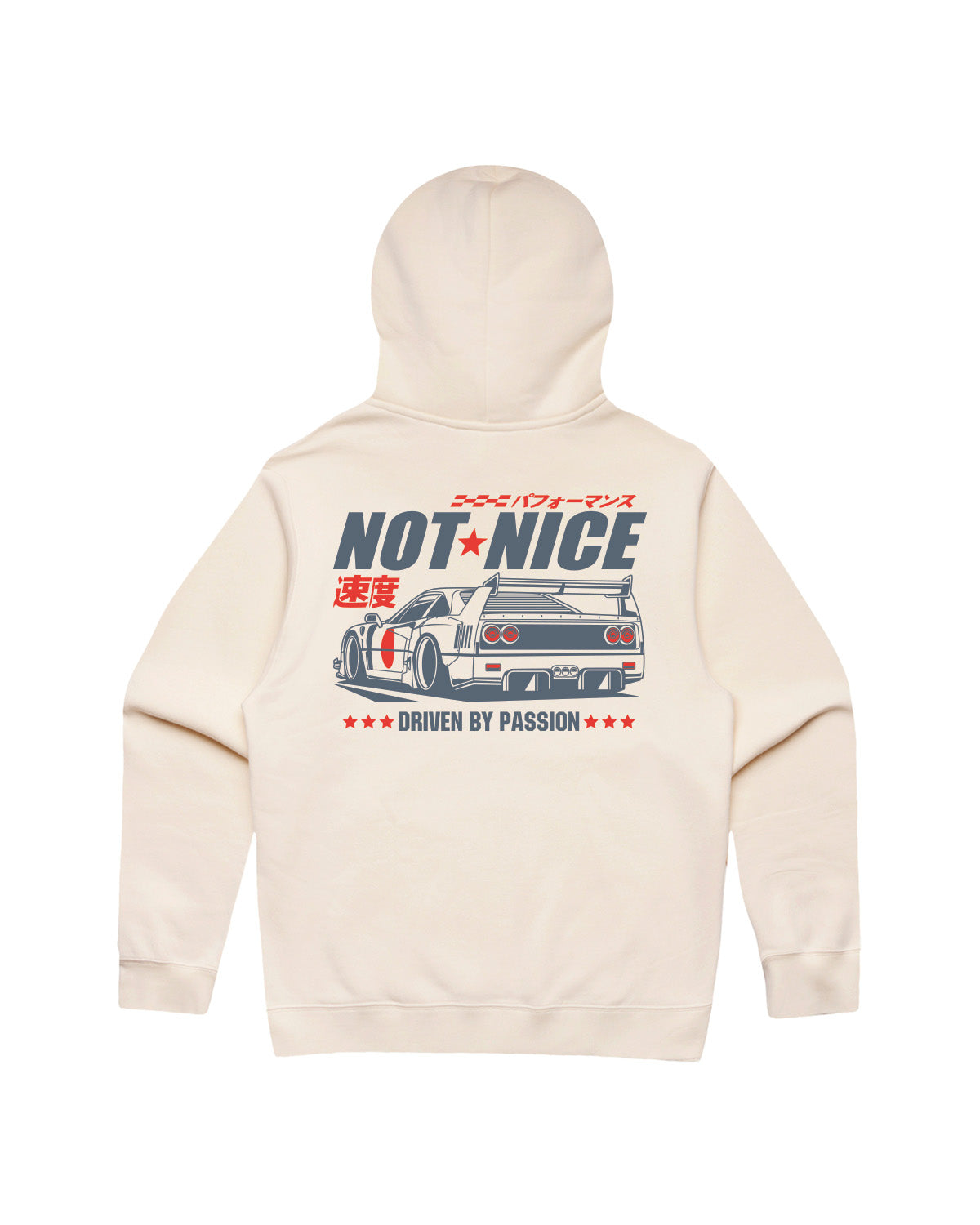 "WIDE-BODY F40" | Hoodie in Ecru