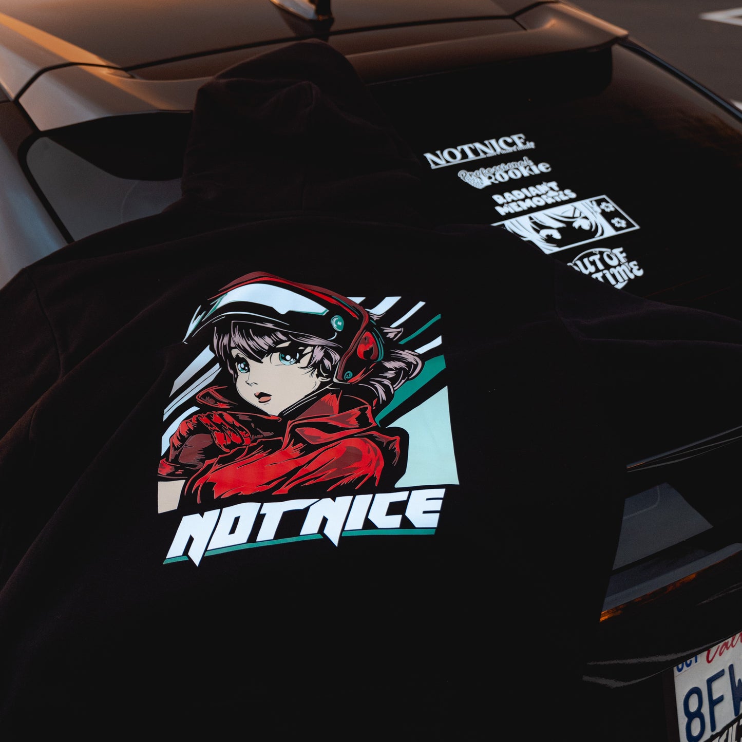 "RACER GIRL" | Hoodie in Black