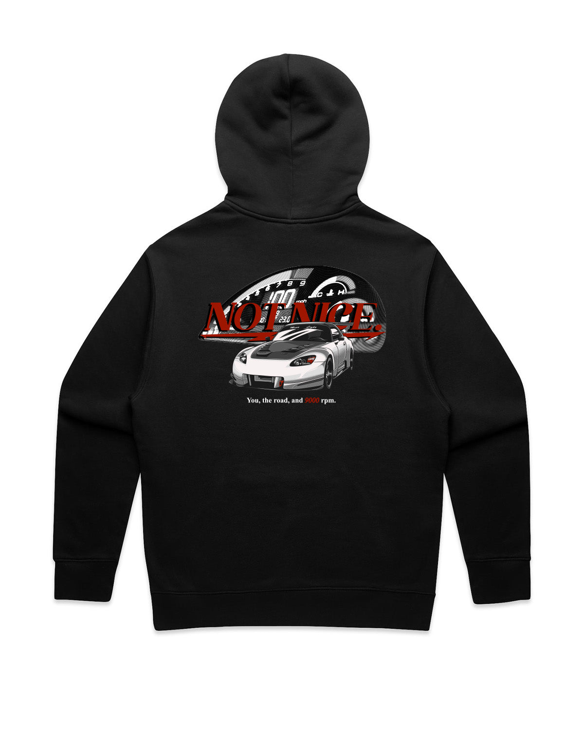 9000K RPM S2000 | Hoodie in Black