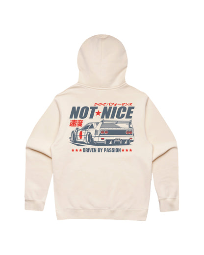 "WIDE-BODY F40" | Hoodie in Ecru