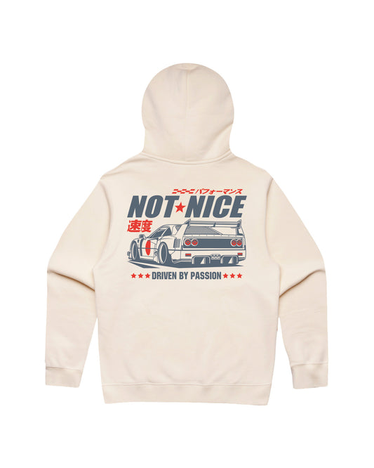 "WIDE-BODY F40" | Hoodie in Ecru