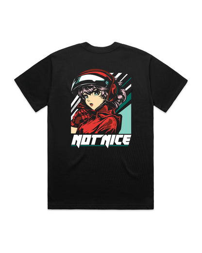 "RACER GIRL" | T-Shirt in Black