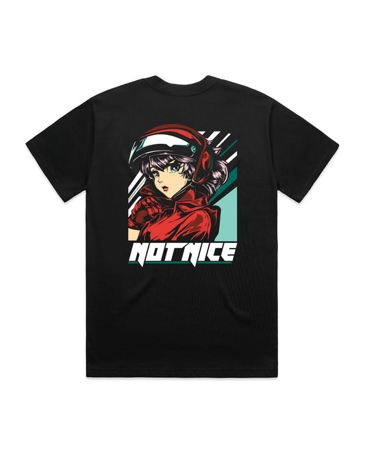 "RACER GIRL" | T-Shirt in Black