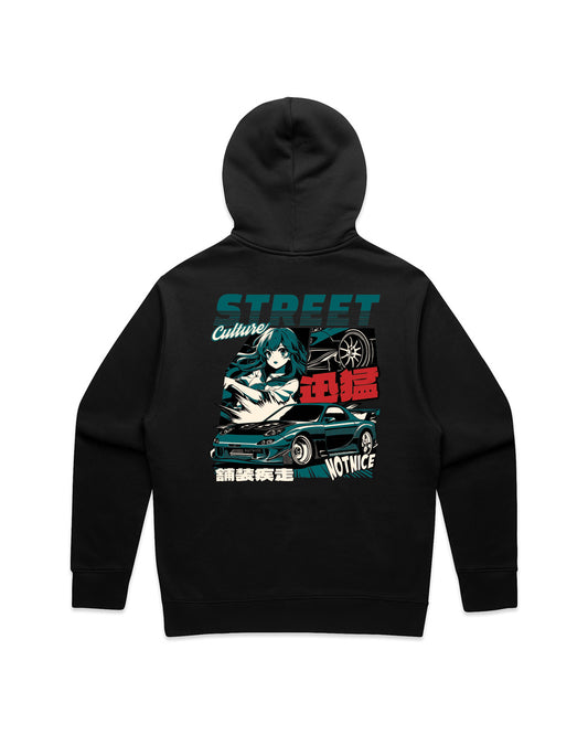 "RX-7 Street Culture" | Hoodie in Black