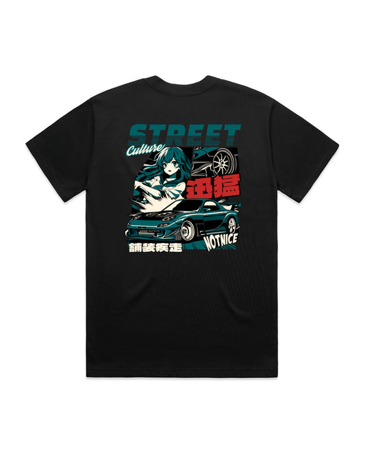 "RX-7 Street Culture" | T-Shirt in Black